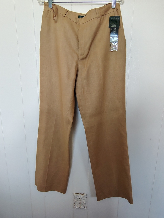 Lauren Ralph Lauren Pants - Lauren Ralph Lauren Tan Linen Blend Dress Pants Size 12